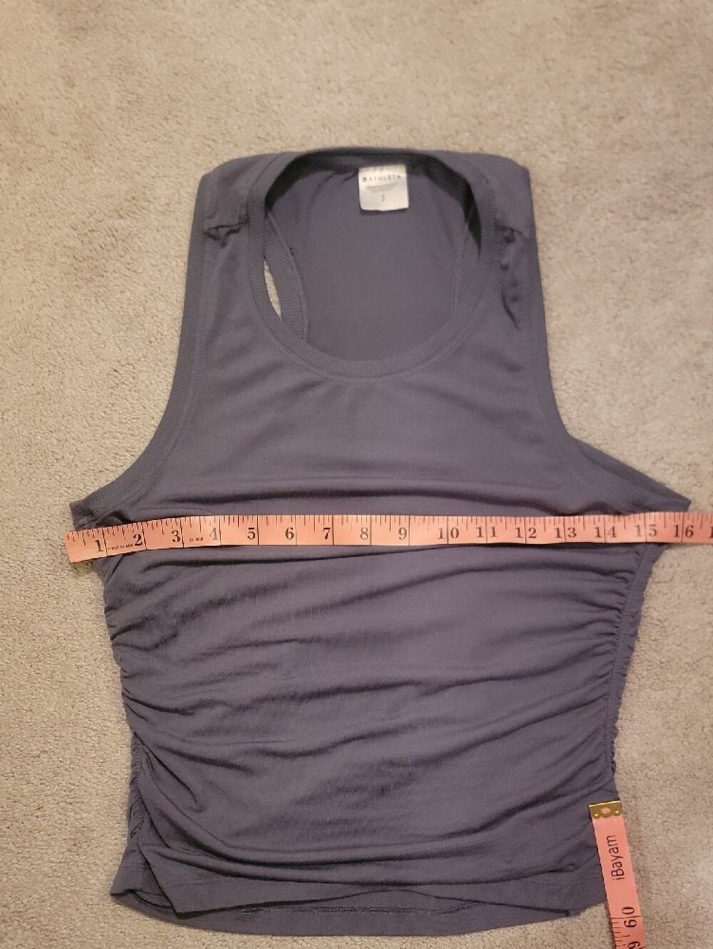 Athleta Ruched Side Performance Tank Top - Slate Blue - Picture 4 of 7